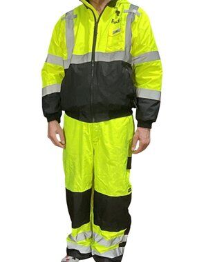 FedEx MCR Safety Hi-Vis Luminator ANSI/ISEA Class 3 Reflective Jacket XL*EUC